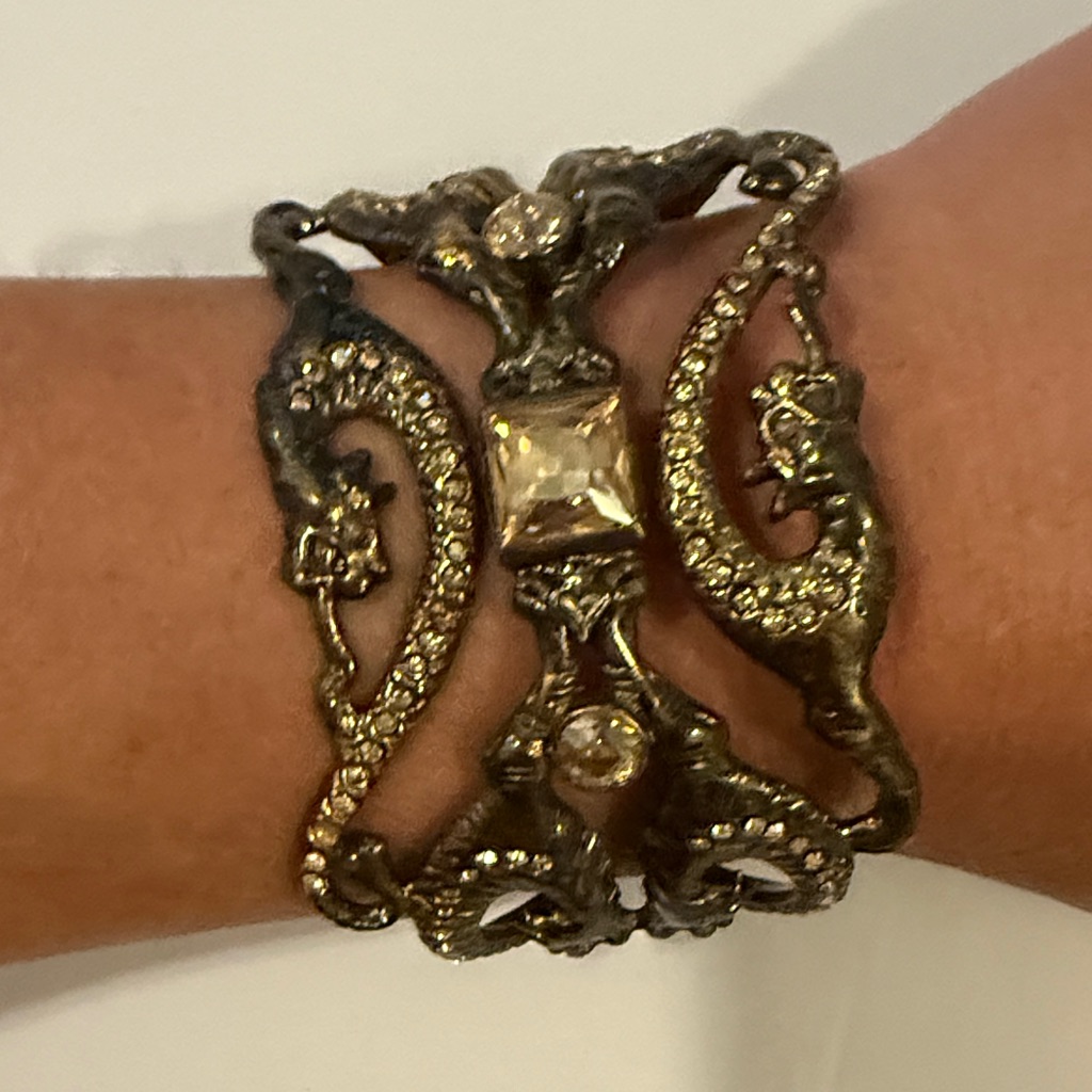 Virgins Saints Angels Antique Gold Dragon Bracelet 200$